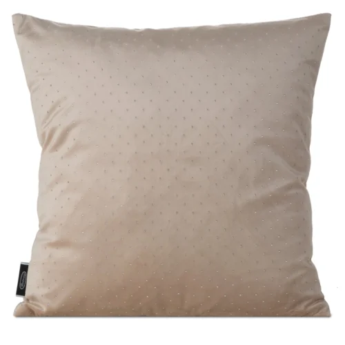 Fluwelen kussenhoes met ringen diamanten, beige, JA157-01