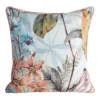Fluwelen kussenhoes met bloemenprint en bies JA158-01