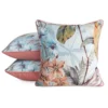 Fluwelen kussenhoes met bloemenprint en bies JA158-01