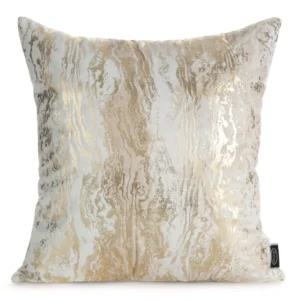 Fluwelen kussenhoes met ringen en metallic print JA163-01