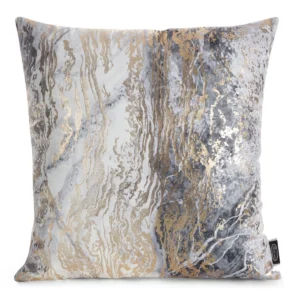 Fluwelen kussenhoes met ringen en metallic print JA163-02