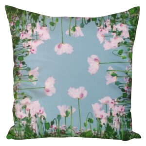 Velours kussensloop met bloemen JCL-513
