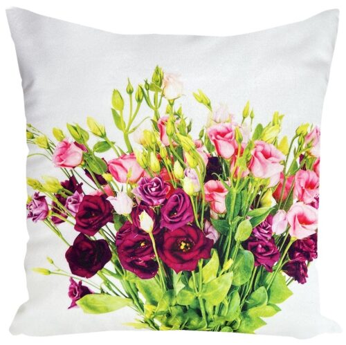 Velours kussensloop met bloemen JCL-646