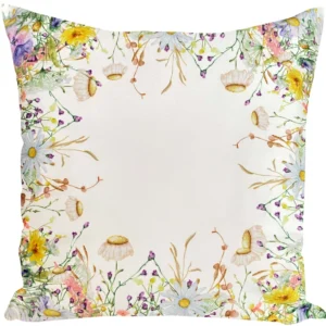 Velours kussensloop met wilde bloemen JCL-651