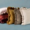 JIU-09 fluwelen kussensloop ruffle