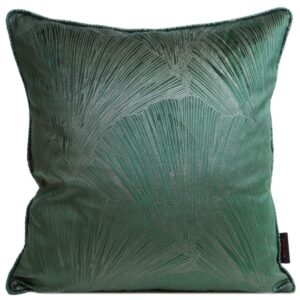 Velvet Kussensloop met Bloemen - Groen