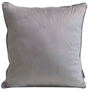Velvet Kussensloop met Bloemen - Grijs