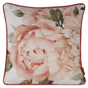 Fluwelen kussensloop met grote bloemenprint JOQ-02