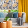 Kussenhoes velours met plantenmotief JQK-04