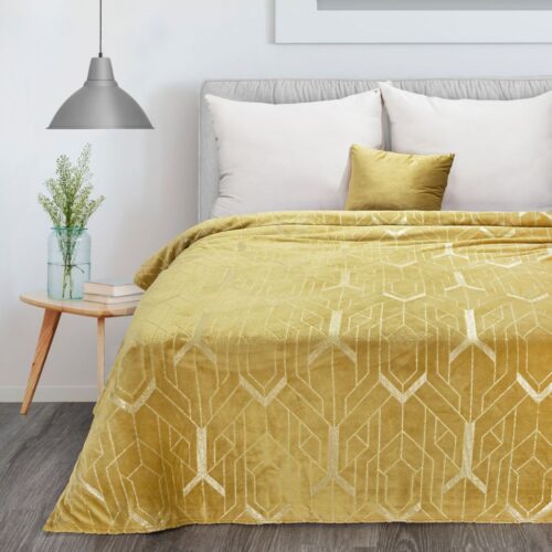 Dekensprei Geometrisch Zilver K114-D