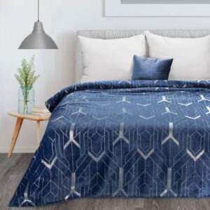 Dekensprei Geometrisch Zilver K114-E