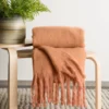 Mohairdeken met franjes K144-G