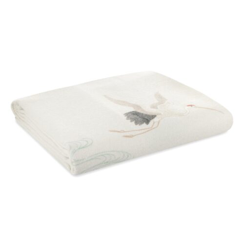 Deken met kraanvogelprint K150-A
