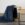 Deken met bontstructuur donkerblauw 70x160