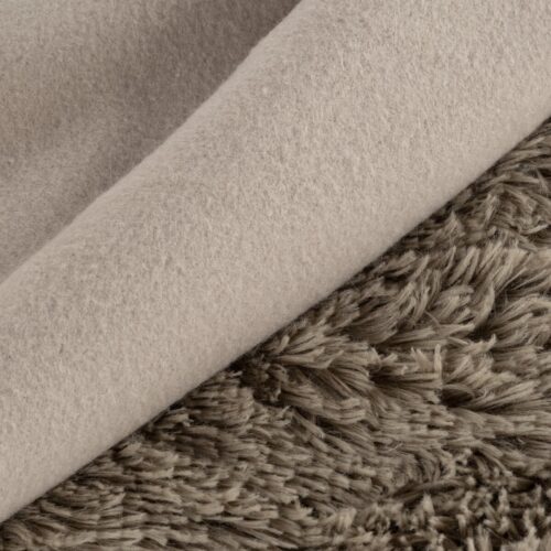 Deken met bontstructuur taupe 170x210