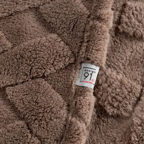 K167-02a.webp Deken teddy reliëf met visgraatmotief K167-02