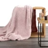 Deken teddy reliëf visgraat K167-04