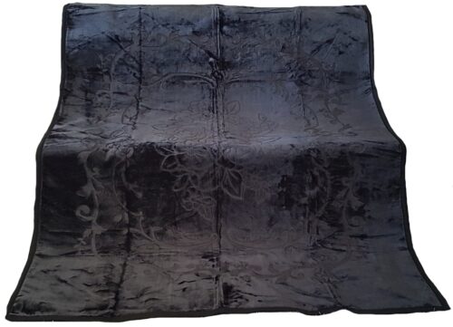 Deken zwart met reliëf KT-012