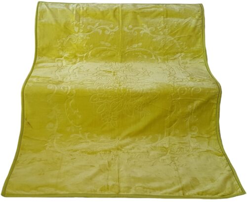 Deken limoen-olijf met reliëf KT-035