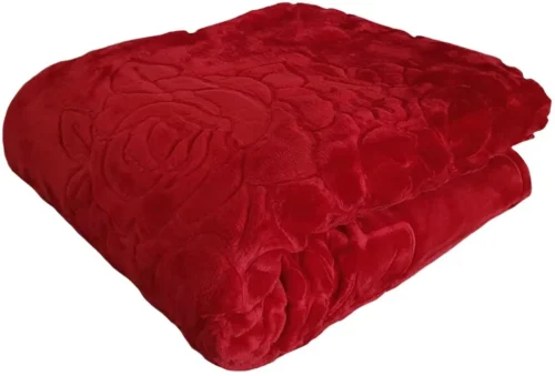 Deken rood met reliëf KT-041