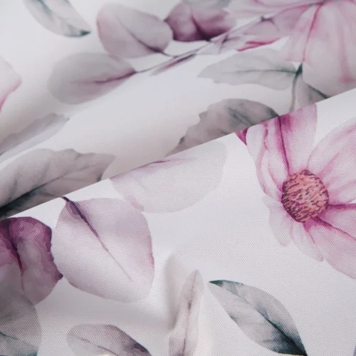 Waterdichte Tafelloper - Wit met Roze Bloemen