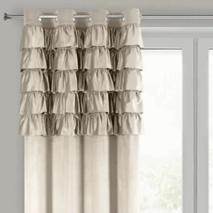Velours Gordijn met Ruches - Champagne
