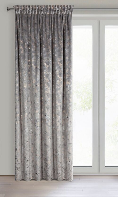 Velours gordijn met metallic print ZDQ-04