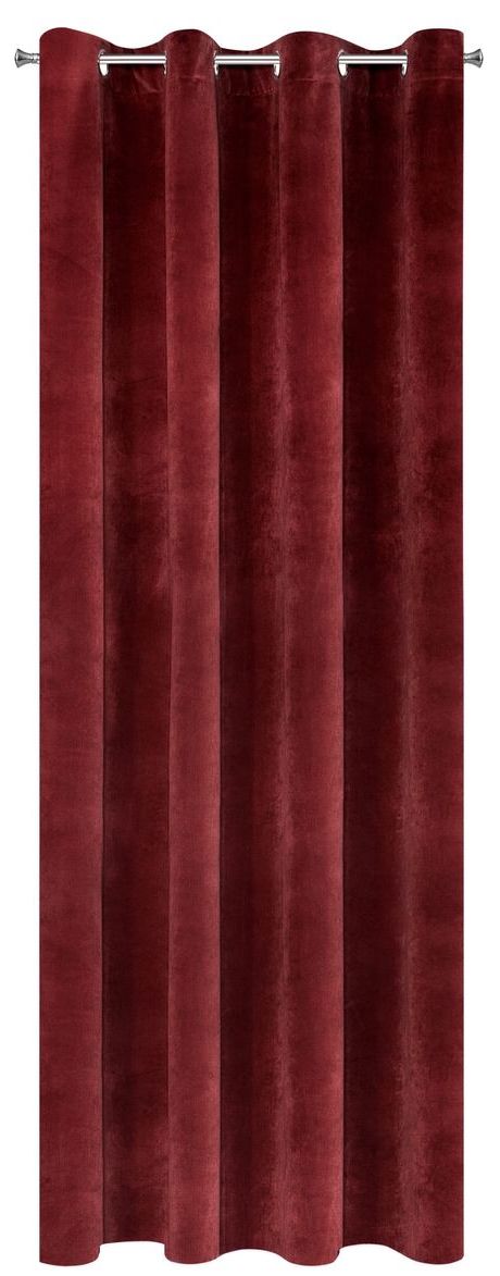 Velours ringgordijn bordeaux ZKAK-01