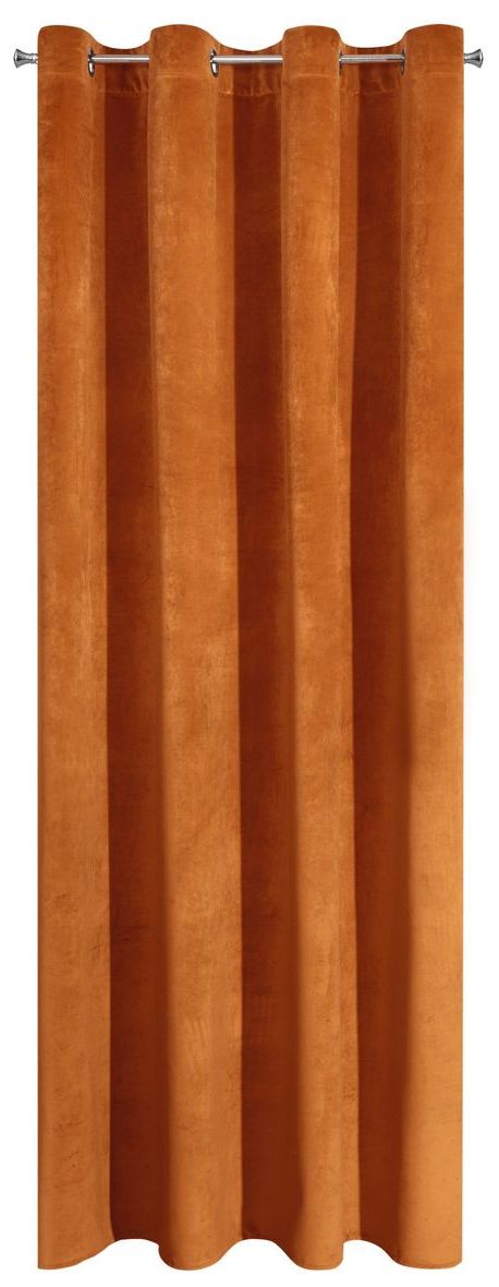 Velours gordijn cognac ZKAK-03 x 2 stuks OP=OP
