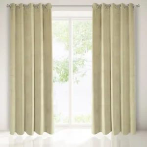 Velours ringgordijn beige ZKAK-04