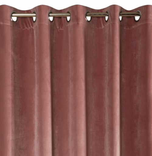 Velours ringgordijn oudroze ZKAK-11