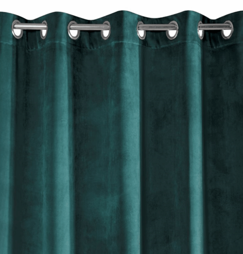 Velours ringgordijn teal ZKAK-12