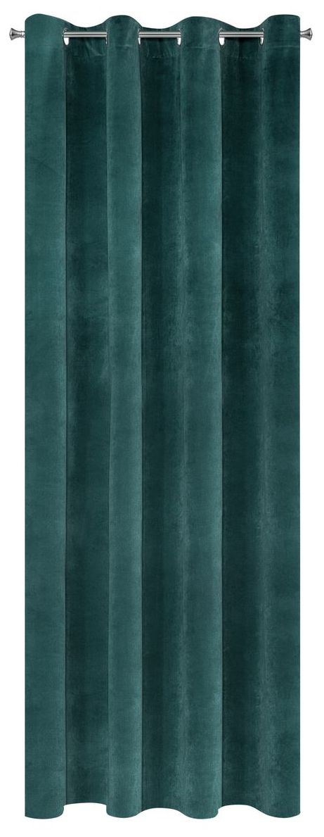 Velours ringgordijn teal ZKAK-12