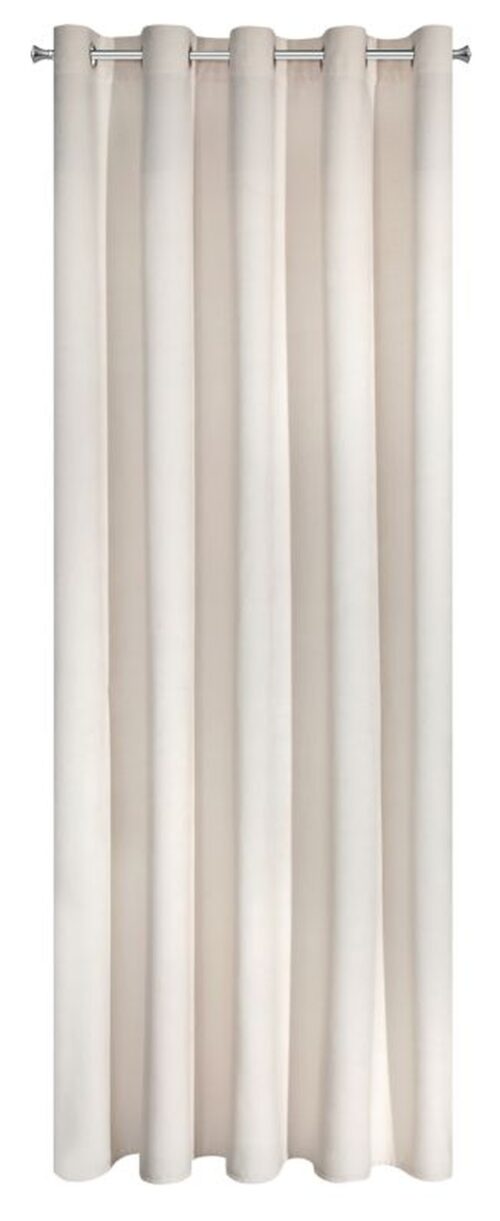 Velours ringgordijn lichtbeige ZKAK-21