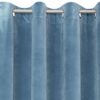 Velours ringgordijn blauw ZKAK-24
