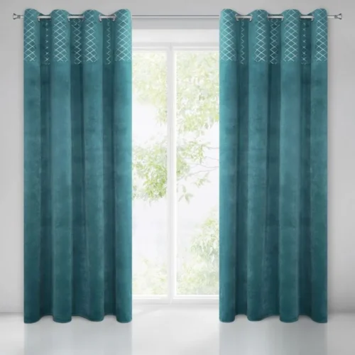 Velours gordijn met print ZKCD-04