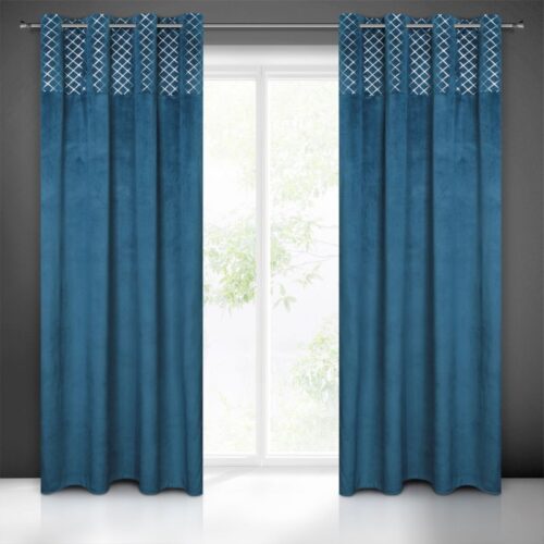 Velours gordijn met ringen ZKDM-04