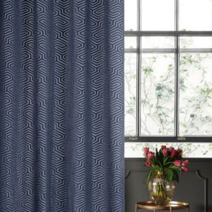 Jacquard fluwelen gordijn met ringen ZKIA-01