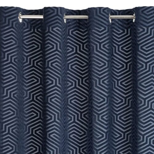 Jacquard fluwelen gordijn met ringen ZKIA-01