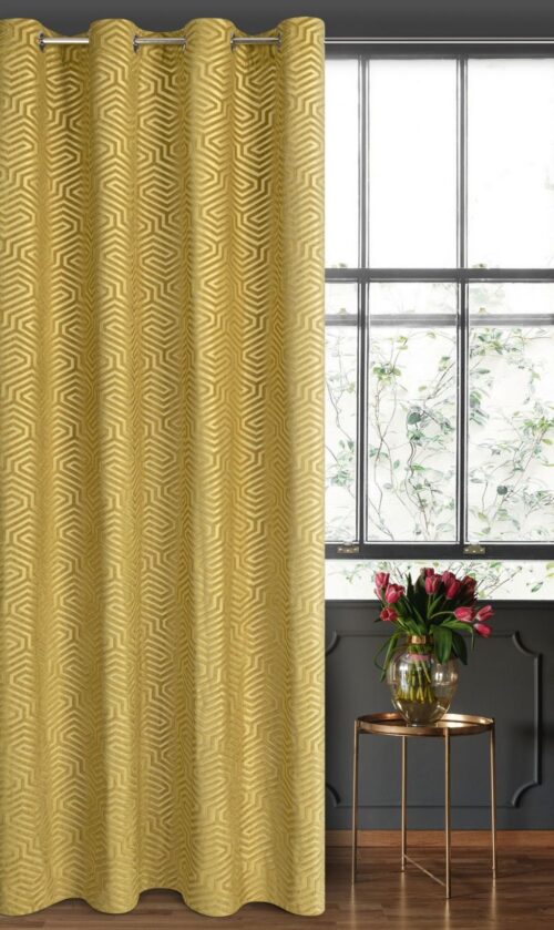 Jacquard fluwelen gordijn met ringen ZKIA-02