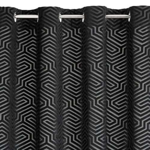 Jacquard fluwelen gordijn met ringen ZKIA-03
