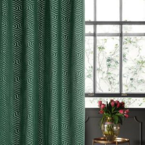 Jacquard fluwelen gordijn met ringen ZKIA-04