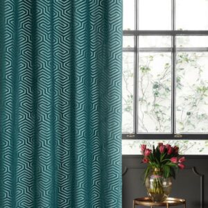 Jacquard fluwelen gordijn met ringen ZKIA-05