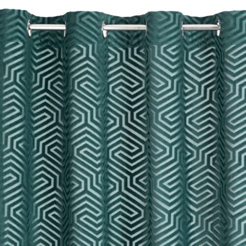 Jacquard fluwelen gordijn met ringen ZKIA-05