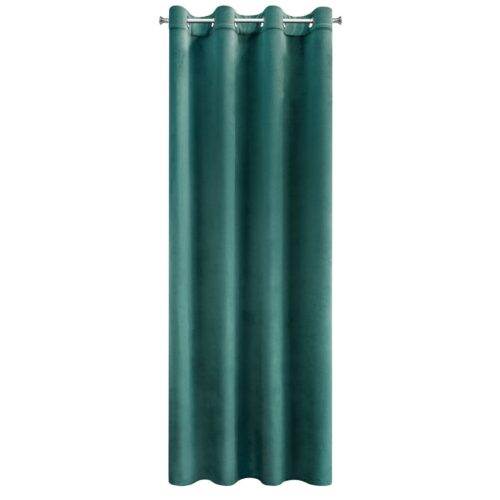 Velvet Ringgordijn - Turquoise