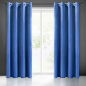 Velvet Ringgordijn - Royal Blue