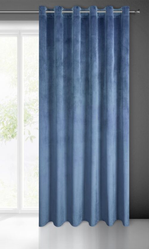 Velvet Ringgordijn - Royal Blue