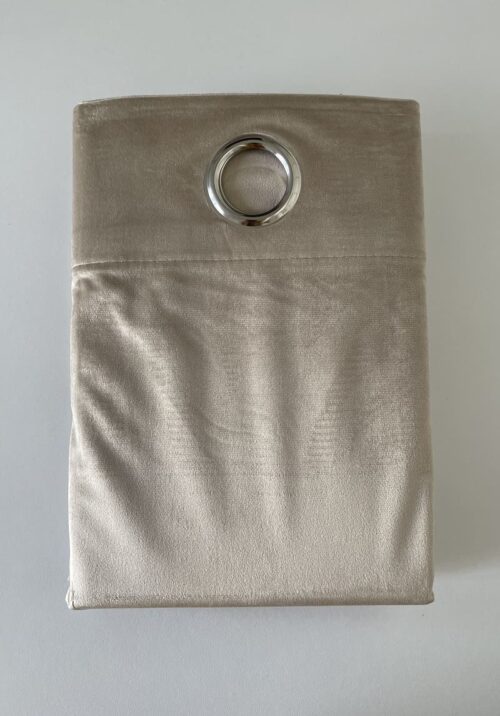 velours gordijn beige