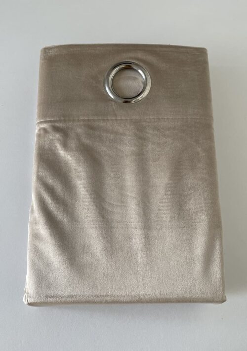 velours gordijn beige