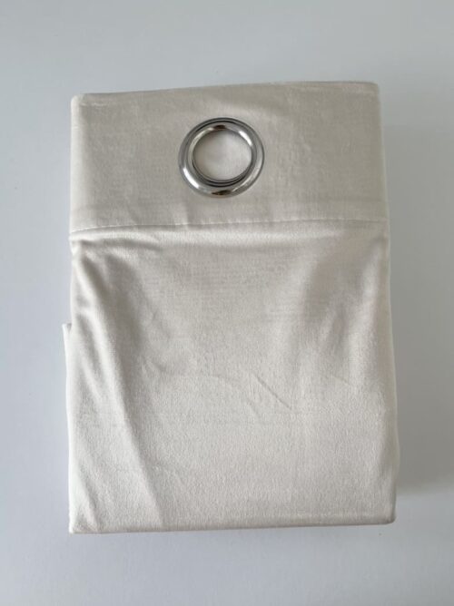 velours gordijn creme